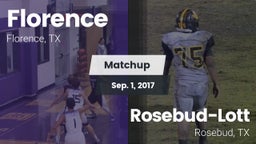 Matchup: Florence vs. Rosebud-Lott  2017