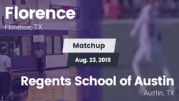 Matchup: Florence vs. Regents School of Austin 2018