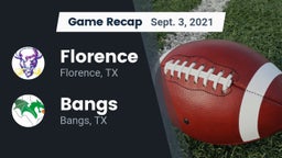 Recap: Florence  vs. Bangs  2021