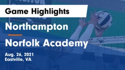 Northampton  vs Norfolk Academy Game Highlights - Aug. 26, 2021