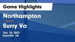 Northampton  vs Surry  Va Game Highlights - Oct. 10, 2022