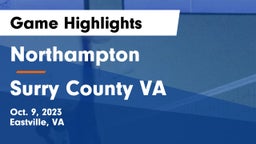 Northampton  vs Surry County  VA Game Highlights - Oct. 9, 2023