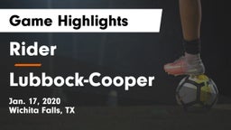 Rider  vs Lubbock-Cooper  Game Highlights - Jan. 17, 2020