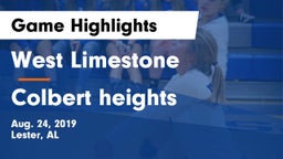 West Limestone  vs Colbert heights Game Highlights - Aug. 24, 2019
