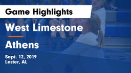West Limestone  vs Athens  Game Highlights - Sept. 12, 2019