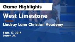 West Limestone  vs Lindsay Lane Christian Academy Game Highlights - Sept. 17, 2019