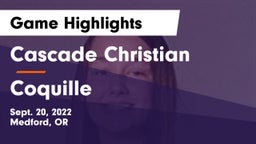 Cascade Christian  vs Coquille Game Highlights - Sept. 20, 2022