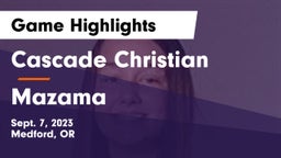 Cascade Christian  vs Mazama Game Highlights - Sept. 7, 2023