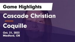 Cascade Christian  vs Coquille  Game Highlights - Oct. 21, 2023