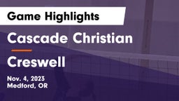 Cascade Christian  vs Creswell Game Highlights - Nov. 4, 2023