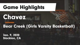 Chavez  vs Bear Creek (Girls Varsity Basketball) Game Highlights - Jan. 9, 2020