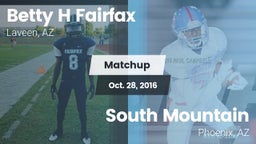 Matchup: Betty H Fairfax vs. South Mountain  2016