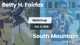Matchup: Betty H. Fairfax vs. South Mountain  2018