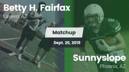 Matchup: Betty H. Fairfax vs. Sunnyslope  2019