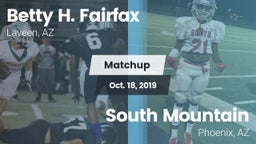 Matchup: Betty H. Fairfax vs. South Mountain  2019