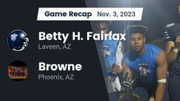 Recap: Betty H. Fairfax vs. Browne  2023