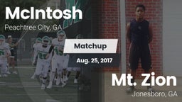 Matchup: McIntosh  vs. Mt. Zion  2017