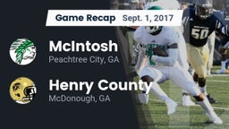 Recap: McIntosh  vs. Henry County  2017