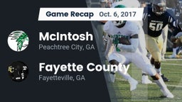 Recap: McIntosh  vs. Fayette County  2017