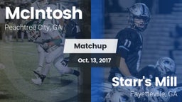Matchup: McIntosh  vs. Starr's Mill  2017