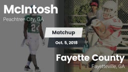 Matchup: McIntosh  vs. Fayette County  2018