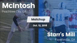 Matchup: McIntosh  vs. Starr's Mill  2018