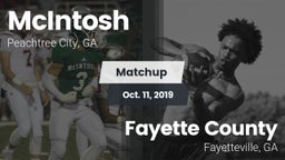 Matchup: McIntosh  vs. Fayette County  2019
