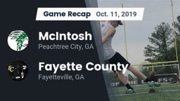 Recap: McIntosh  vs. Fayette County  2019