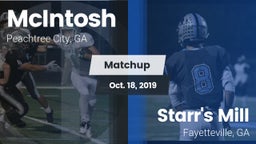 Matchup: McIntosh  vs. Starr's Mill  2019