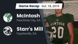 Recap: McIntosh  vs. Starr's Mill  2019