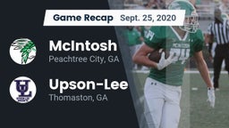 Recap: McIntosh  vs. Upson-Lee  2020
