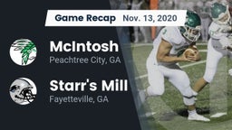 Recap: McIntosh  vs. Starr's Mill  2020
