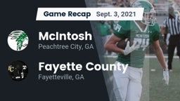 Recap: McIntosh  vs. Fayette County  2021