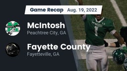 Recap: McIntosh  vs. Fayette County  2022
