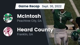 Recap: McIntosh  vs. Heard County  2022