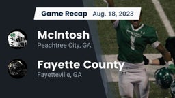 Recap: McIntosh  vs. Fayette County  2023