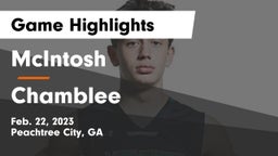 McIntosh  vs Chamblee  Game Highlights - Feb. 22, 2023