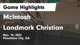 McIntosh  vs Landmark Christian  Game Highlights - Nov. 18, 2023