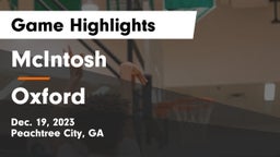 McIntosh  vs Oxford  Game Highlights - Dec. 19, 2023