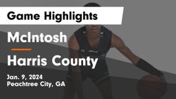 McIntosh  vs Harris County  Game Highlights - Jan. 9, 2024
