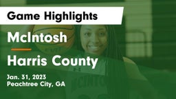McIntosh  vs Harris County  Game Highlights - Jan. 31, 2023