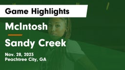 McIntosh  vs Sandy Creek  Game Highlights - Nov. 28, 2023