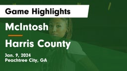 McIntosh  vs Harris County  Game Highlights - Jan. 9, 2024