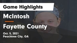 McIntosh  vs Fayette County  Game Highlights - Oct. 5, 2021
