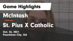 McIntosh  vs St. Pius X Catholic  Game Highlights - Oct. 26, 2021