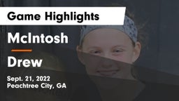 McIntosh  vs Drew Game Highlights - Sept. 21, 2022