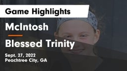 McIntosh  vs Blessed Trinity  Game Highlights - Sept. 27, 2022