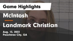 McIntosh  vs Landmark Christian  Game Highlights - Aug. 13, 2022
