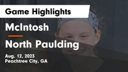McIntosh  vs North Paulding  Game Highlights - Aug. 12, 2023