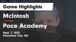 McIntosh  vs Pace Academy Game Highlights - Sept. 7, 2023